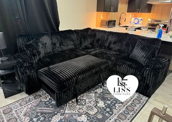 Brand New Corduroy Sectional Sofa w/ Pull-Out Sleeper Bed ! 🛋️✨
