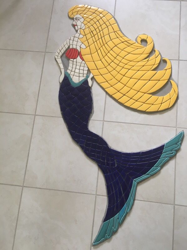 Mermaid ceramic pool tile