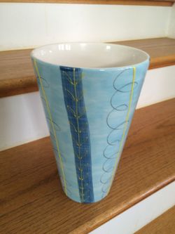Blue ceramic vase