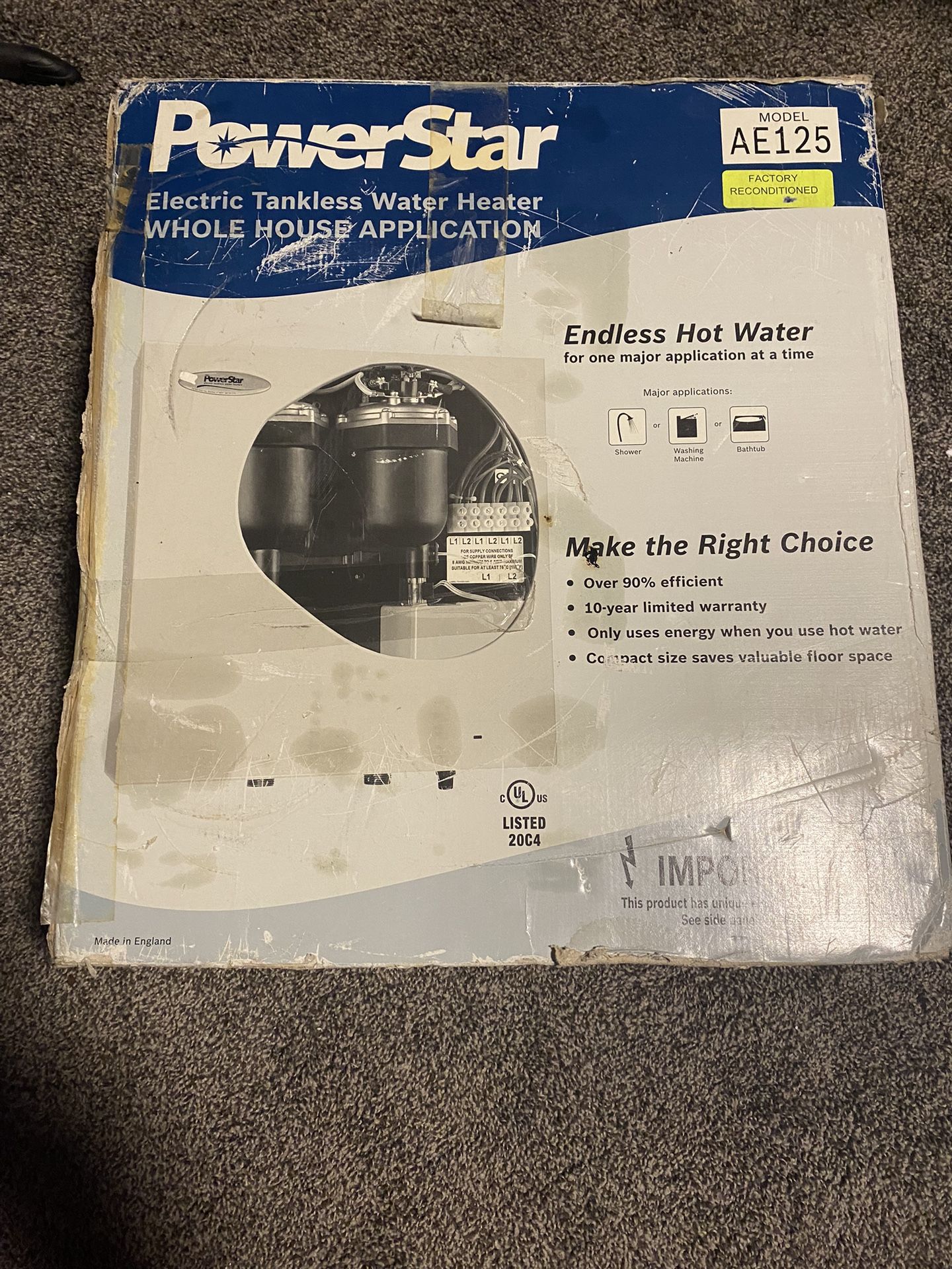 Bosch Powerstar AE125 Electric Tankless Hot Water Heater