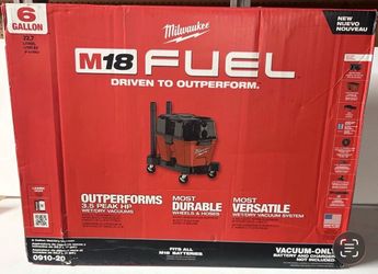 Milwaukee new 6 gallons vacuum