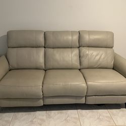 Dual Reclining Leather Sofa