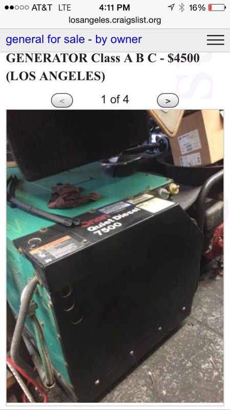 Low hours USED ONAN Quiet Diesel 7500 DIESEL RV GENERATOR Class A B C