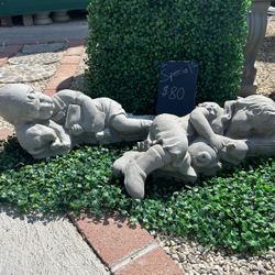 New Set Of Kids For Yard Decoration Made Out Of Cement 