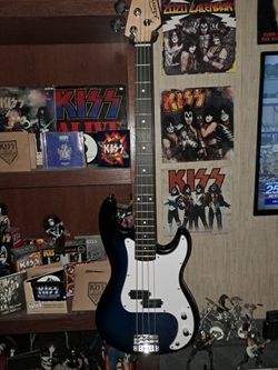 Glarry bass guitar with case