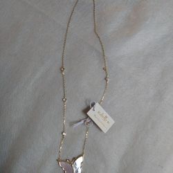 dainty sterling silver butterfly necklace