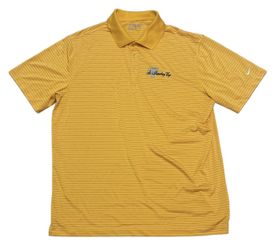 Nike Golf Polo Shirt Men’s XL Yellow Stripes Tour Performance St. Petersburg Cup