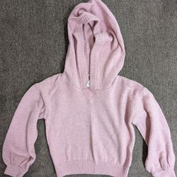 Janie and Jack Toddler Girl Pink Hoodie Sweater Size 2T Like NEW 