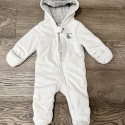 Carter's Baby Fleece Footed Bear Pram/Onesie/coverall(6-9 months)