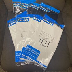 7 Plastic Table Covers 