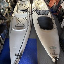 Two  Solo Kayaks - Sturdy perfect for fishing 