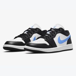 Nike Jordan 1 Low Black University Blue White 9.5w (8m)