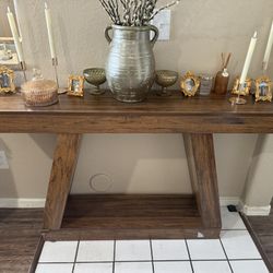 Entryway Table!! Has some damage - see pics 12in D x 55in W x 32in H 