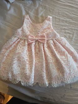 Baby Girl Pink Lace Formal Dress 12m