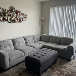 Gray Sectional Couch (L Shaped Couch)