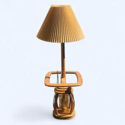 Vintage 1980’s floor lamp with a pleated shade