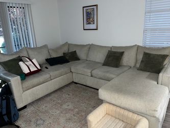 Tan large sectional couches