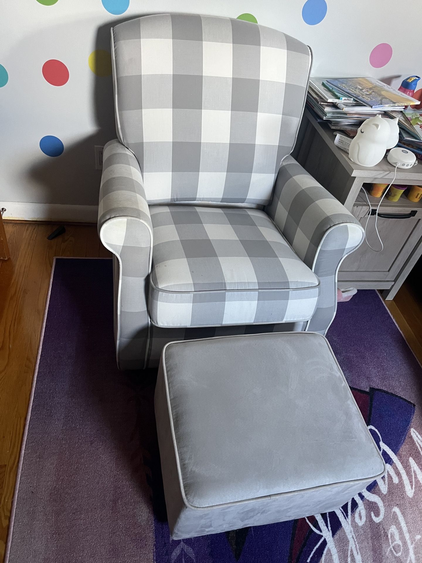 Used Rocking Nursery Chair and Ottoman - $75