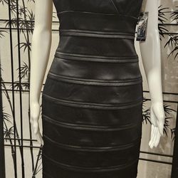 American Living Black Satin Cocktail Dress
