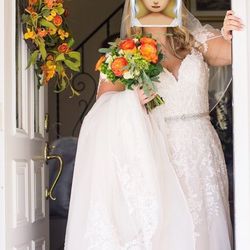  A-LINE WEDDING DRESS WITH ORGANZA SKIRT
