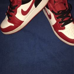 Jordan Lowtop Dunk 1s Red Black And White Size 7