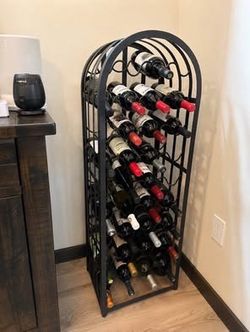 World Market Black Metal Arched Wine Rack