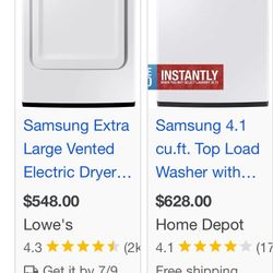 Samsung Washer And Dryer 