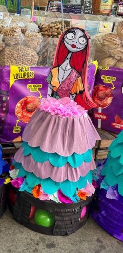 sally from nightmare before Christmas dress style pinata with balls