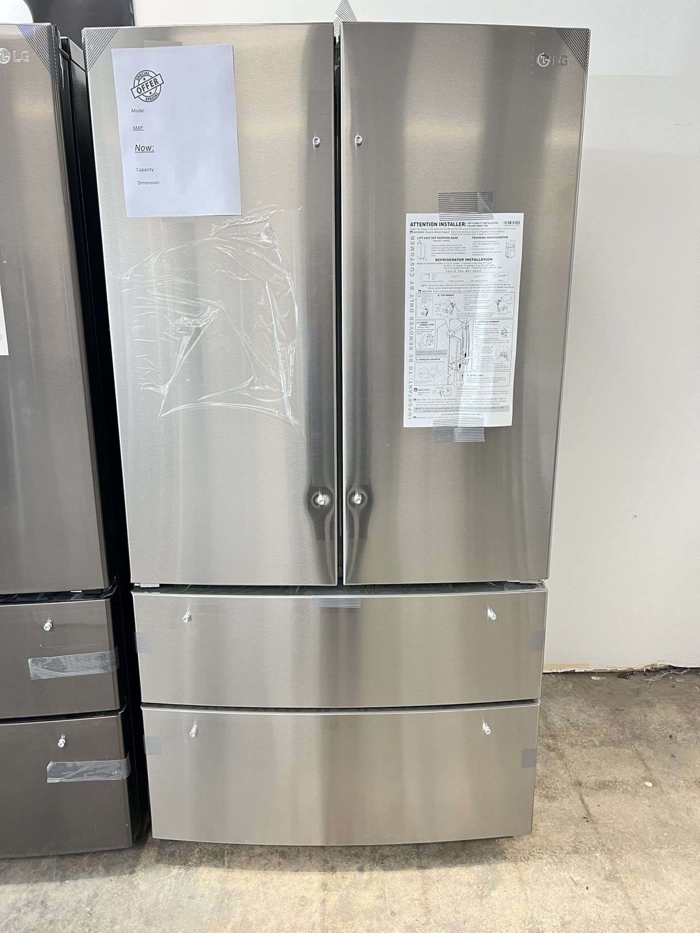LG 4 Door Refrige With Water And Ice
