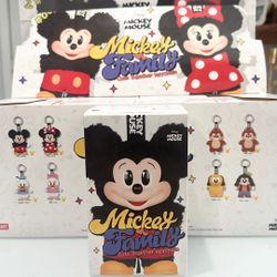 Pop Mart Disney Mickey Family Together Series Plush Keychain Single Blind Box & Full Case Set