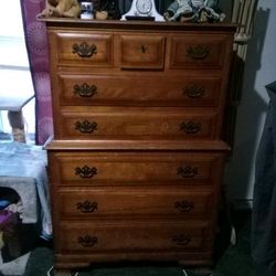 1970s Cushman Tall Boy Dresser 