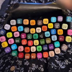 BAG WITH 60 DOUBLE-TIP COLORED MARKERS