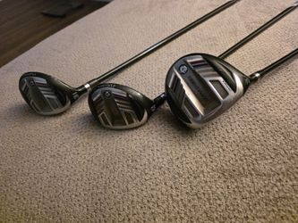 Lefty Maxfli hybrids and 3 wood