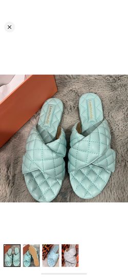 Turquoise color sandals