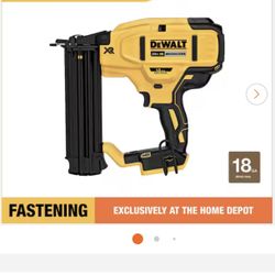 DEWALT 20V MAX XR Lithium-Ion Electric Cordless 18-Gauge Brad Nailer (Tool Only