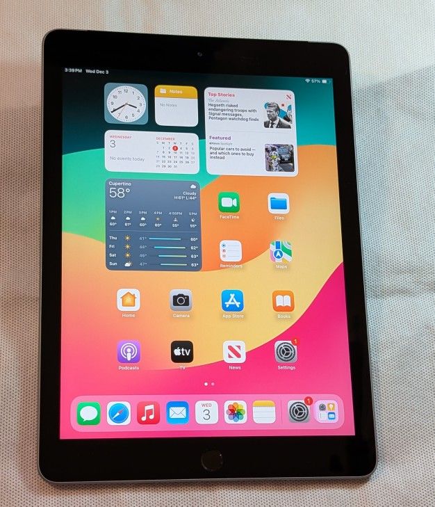 Nice APPLE iPad 6 32GB WIFI PLUS 4G CELLULAR UNLOCKED iOS17