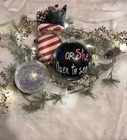 Gender Reveal Ornaments