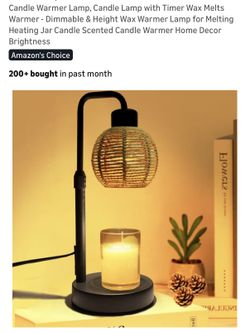 【Brand New/Not used】 Candle Warmer Lamp, Candle Lamp with Timer Wax Melts Warmer - Dimmable & Height Wax Warmer Lamp for Melting Heating Jar Candle Sc
