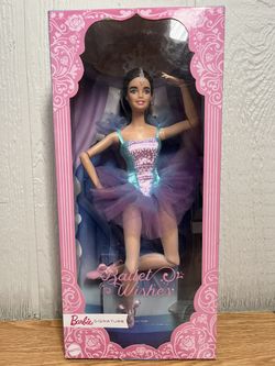 New Barbie Brunette Ballet Wishes Doll.