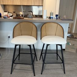 Two Swivel Bar Stools