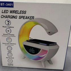 BT3401 Led Wireless Phone Charger Bluetooth Speaker 
