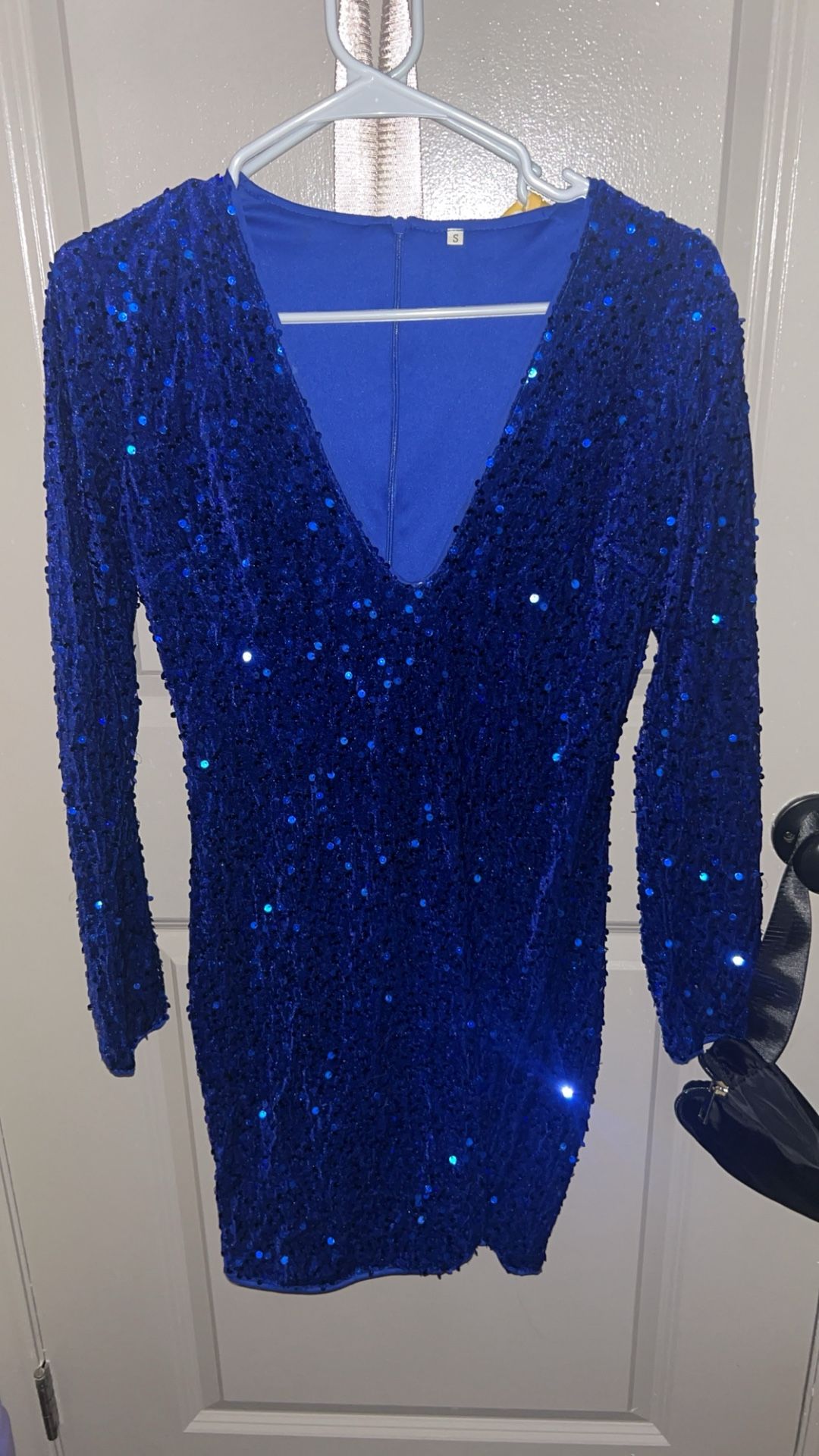 Blue Sequins Dress