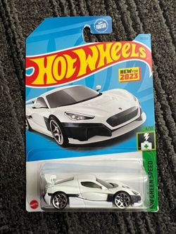 Hot Wheels White Rimac Nevera | Brand New | Green Speed