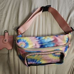 Tie Dye Fanny Pack With Card Holder