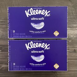Kleenex Ultra Soft 3 Ply Tissues 120 Count $4 Each Box 