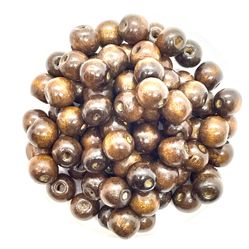 Lot Of Ethnic Brown Wooden Beads 