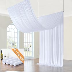 White Ceiling Curtain Drapes Panels