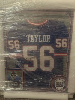Certified Lawrence Taylor Signed Framed Jersey Display