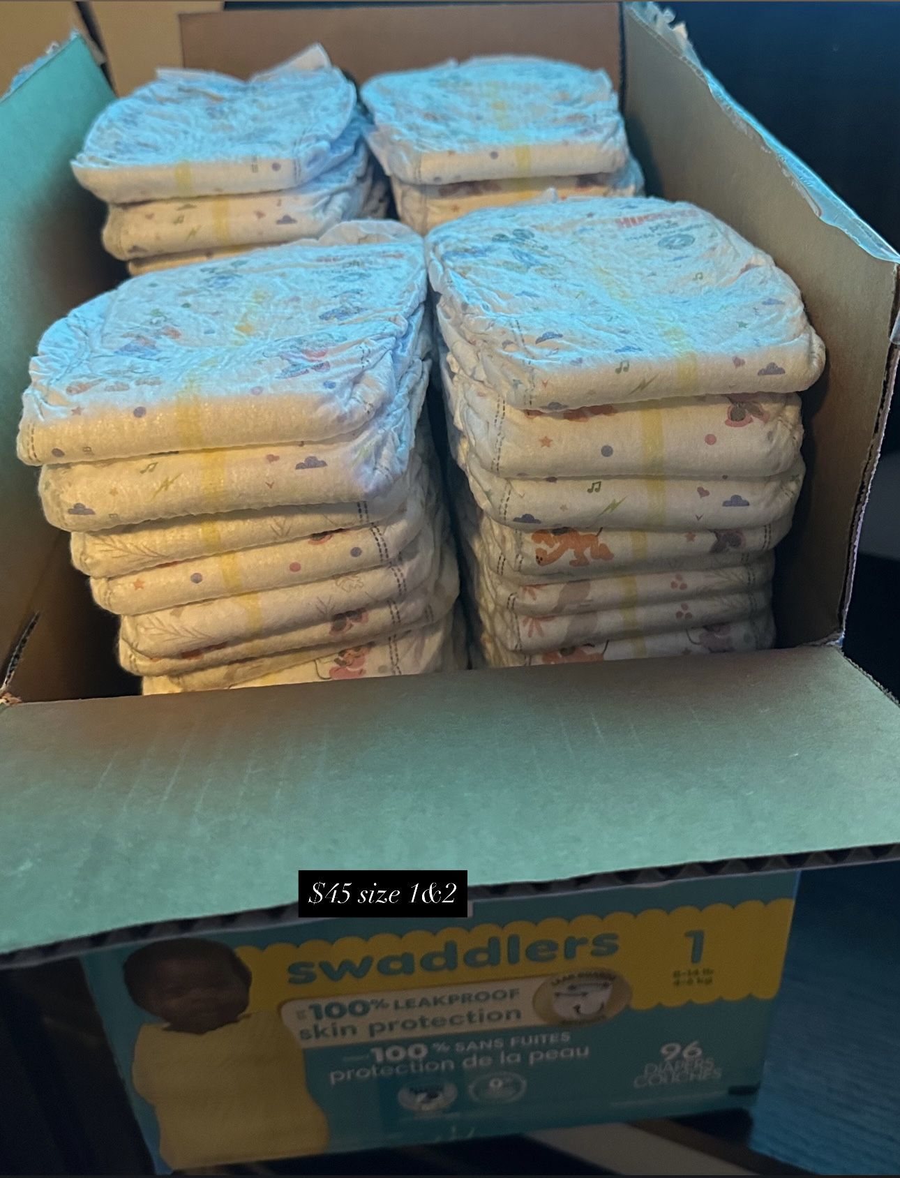 Diapers Sizes 1&2  Lots Of Them 