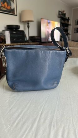 Coach Blue Leather small  Shoulder Bag